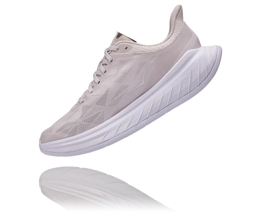 Hoka Australia One One Carbon X 2 - Mens Running Shoes White - OIFAR-8035